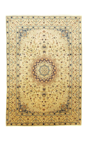 Persisk tæppe - Keshan - 353 x 240 cm - beige