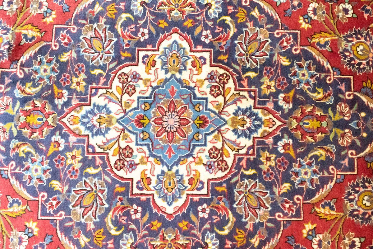 Persisk tæppe - Keshan - 401 x 304 cm - rød