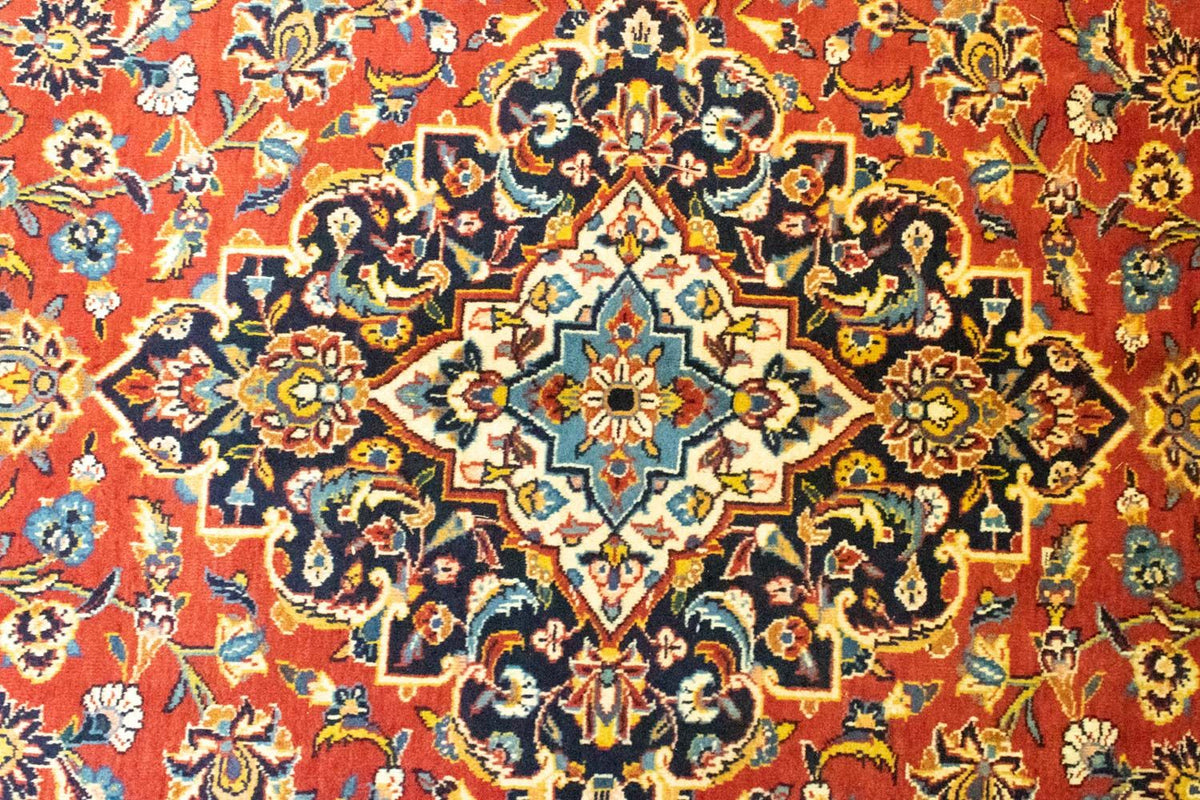 Persisk tæppe - Keshan - 382 x 270 cm - orange