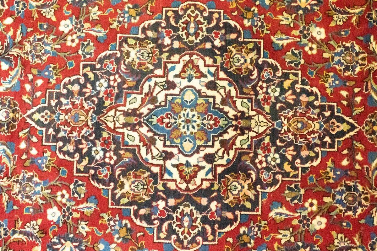 Persisk tæppe - Keshan - 356 x 251 cm - rød