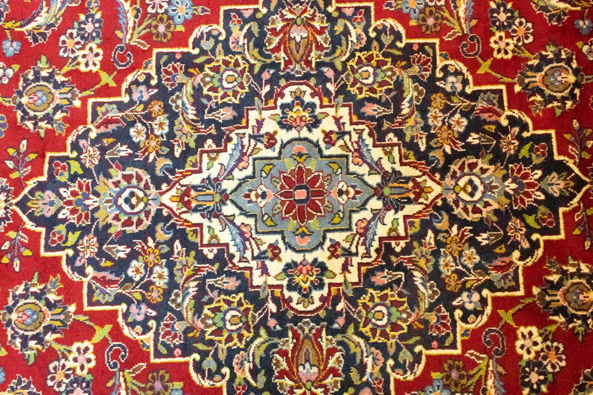 Persisk tæppe - Keshan - 390 x 297 cm - rød