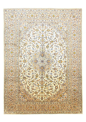 Persisk tæppe - Keshan - 388 x 288 cm - beige