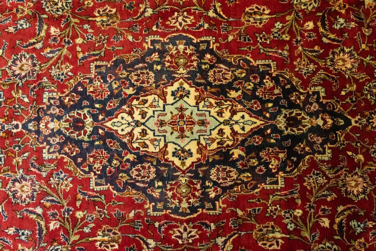 Persisk tæppe - Keshan - 346 x 207 cm - rød