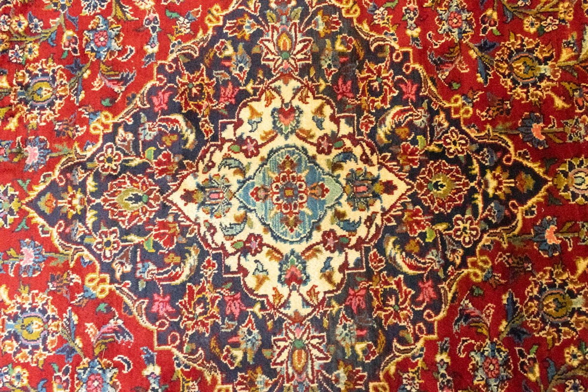 Persisk tæppe - Keshan - 401 x 294 cm - rød