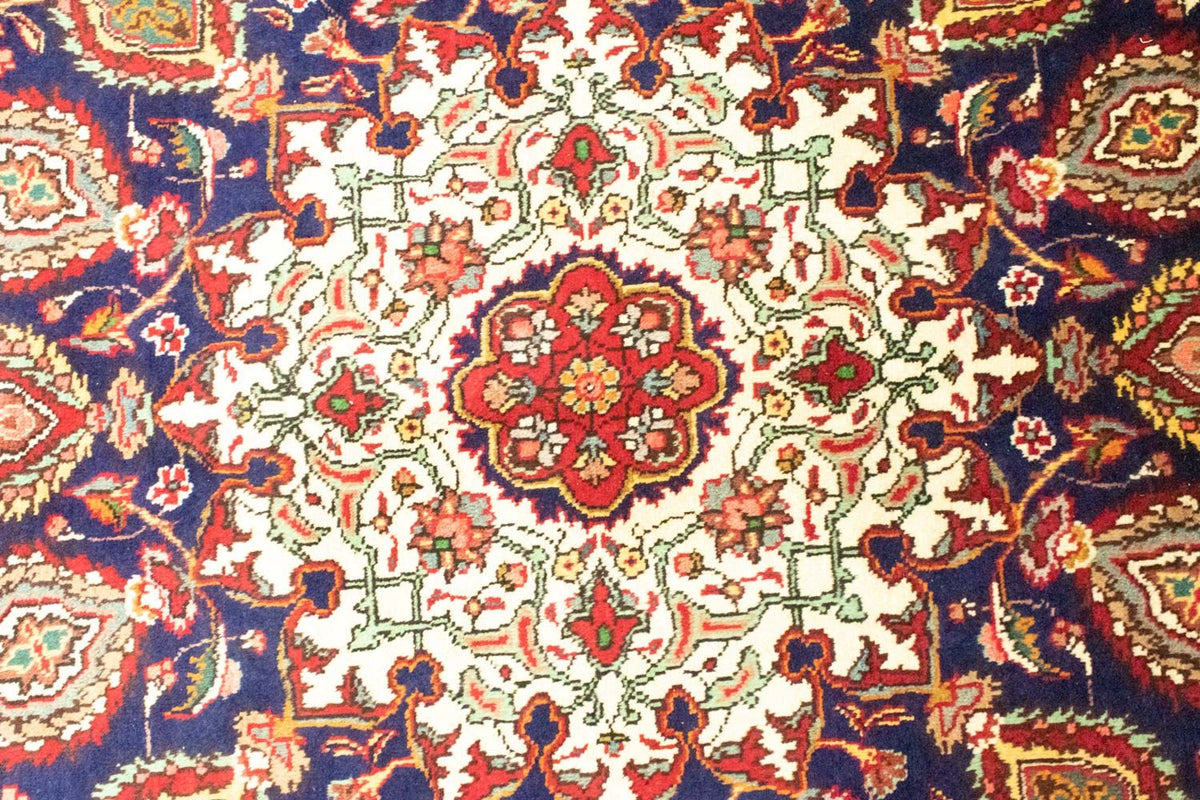 Persisk tæppe - Tabriz - 392 x 305 cm - blå