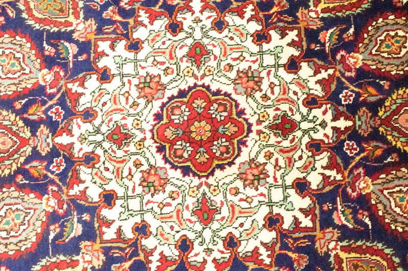 Persisk tæppe - Tabriz - 392 x 305 cm - blå