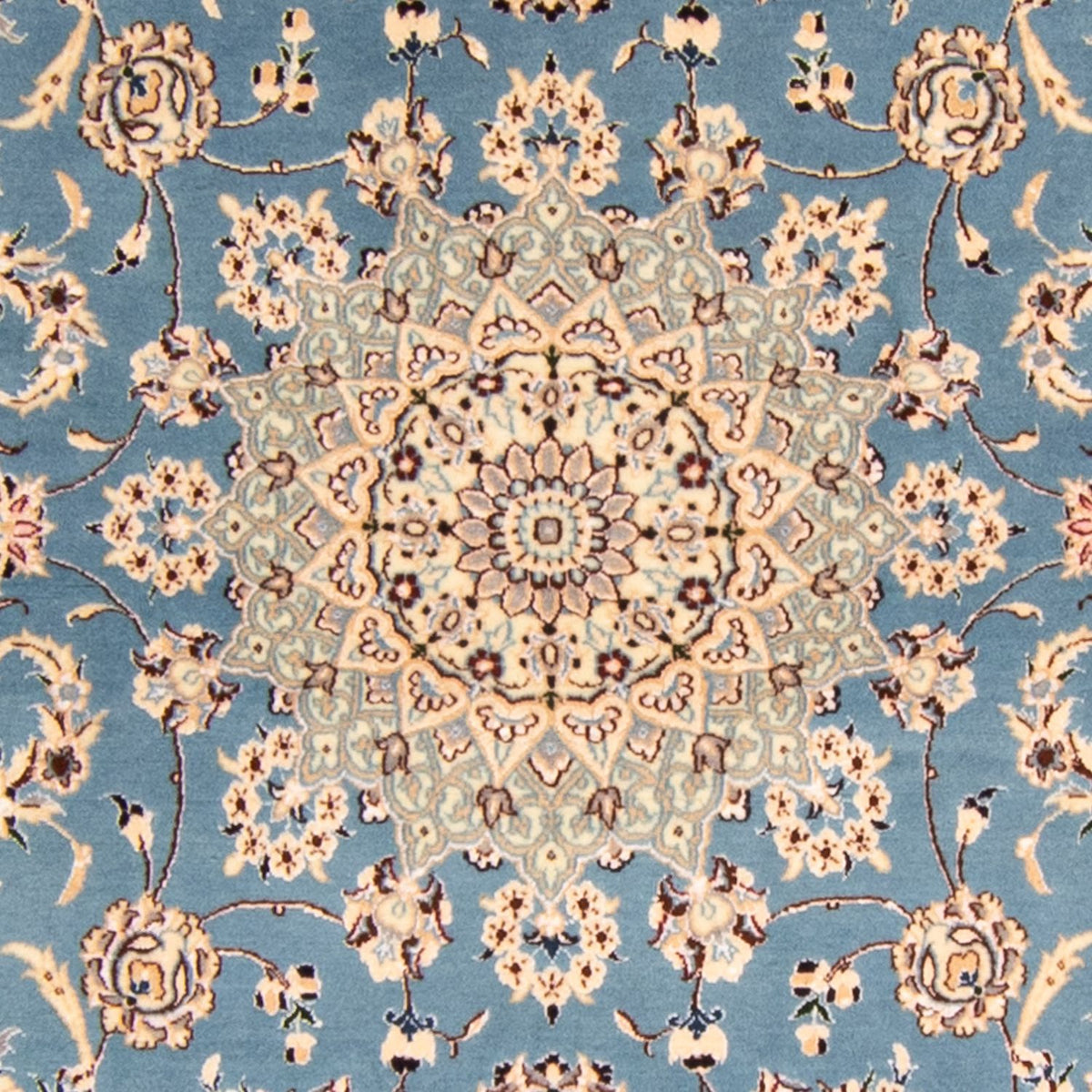 Persisk tæppe - Nain - Premium - 178 x 120 cm - lyseblå