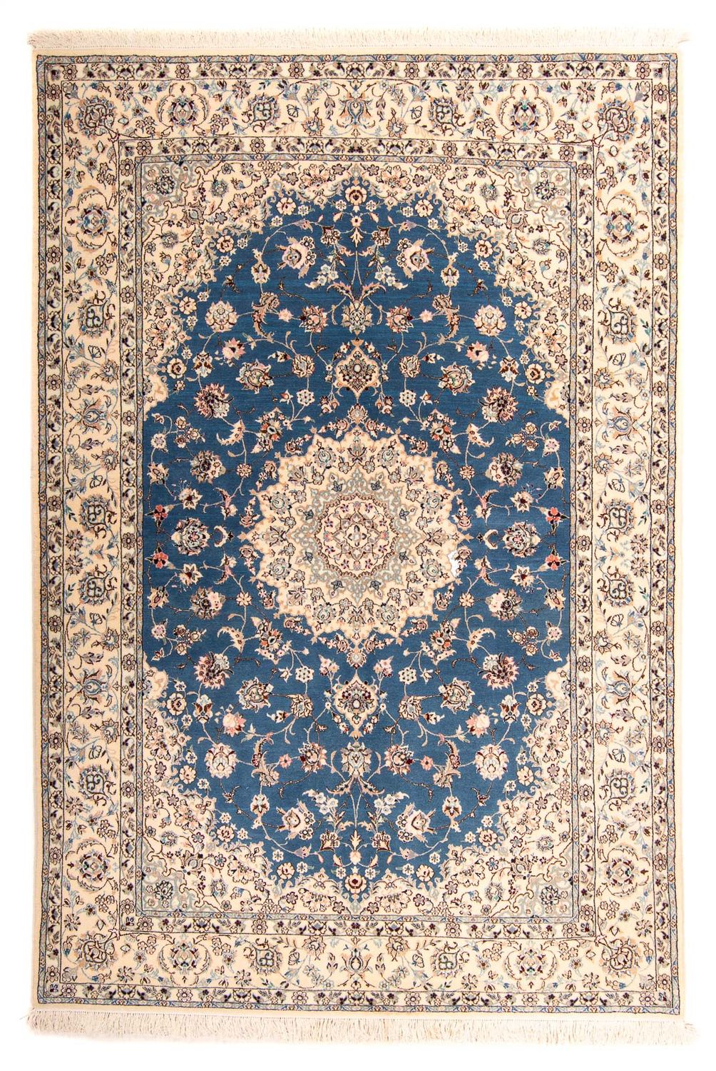 Persisk tæppe - Nain - Premium - 233 x 155 cm - mørkeblå