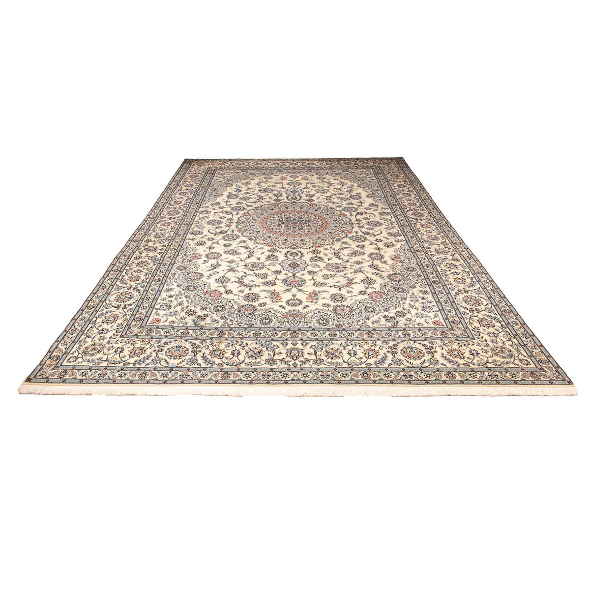 Persisk tæppe - Nain - Premium - 398 x 257 cm - beige