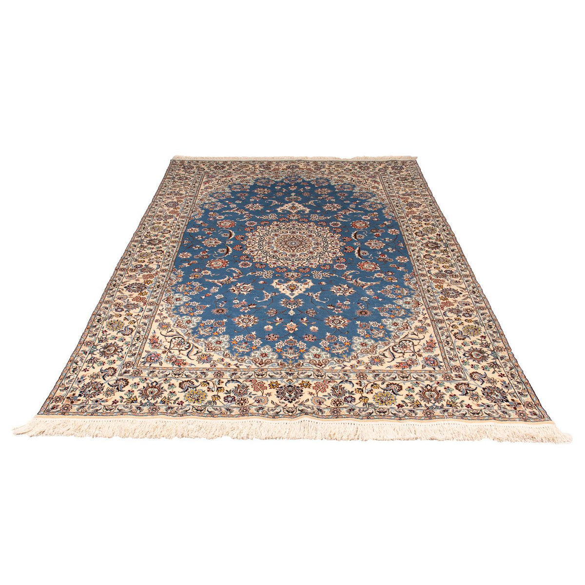 Persisk tæppe - Nain - Premium - 233 x 156 cm - mørkeblå