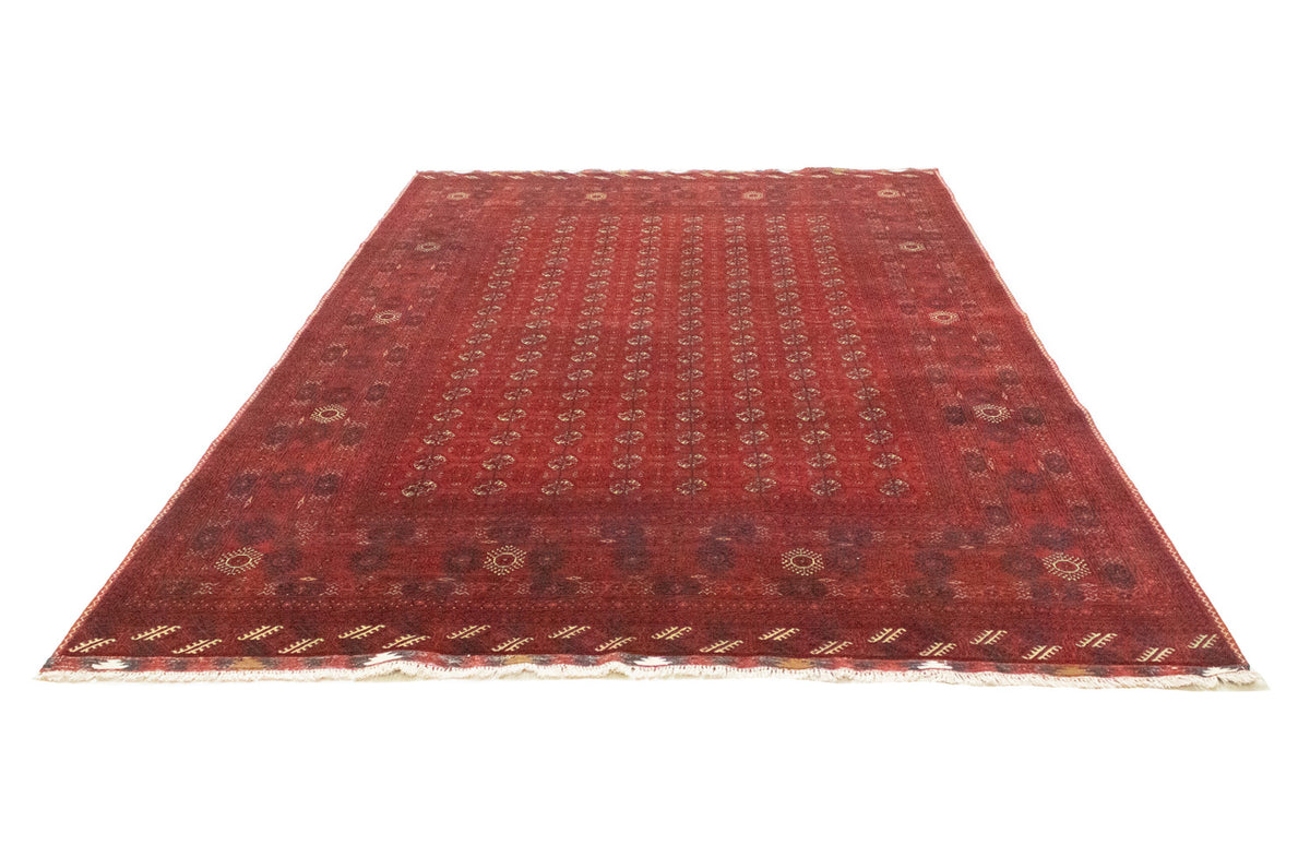 Afghansk tæppe - Bukhara - 294 x 200 cm - mørkerød