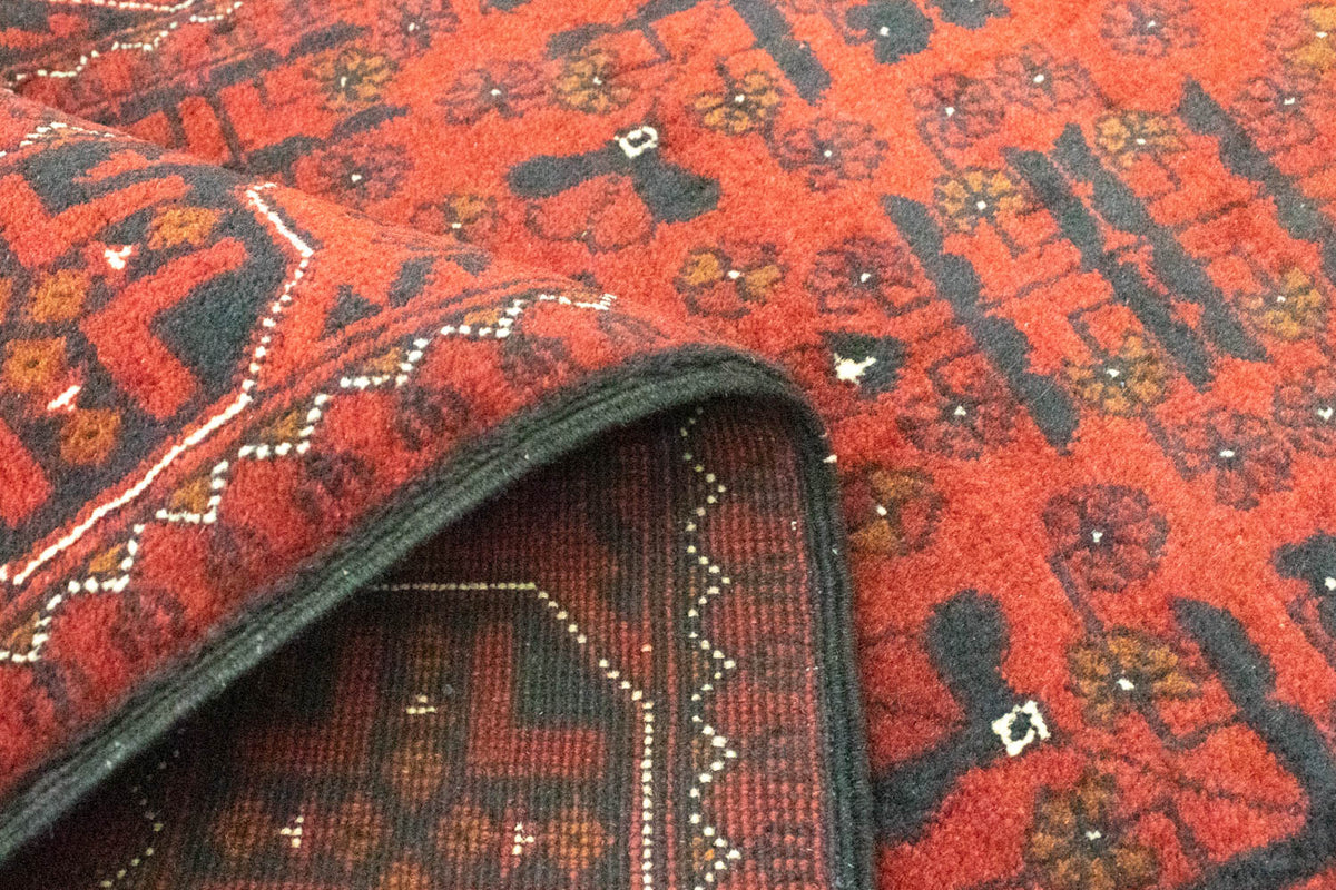 Løber Afghansk tæppe - Kunduz - 302 x 78 cm - rød