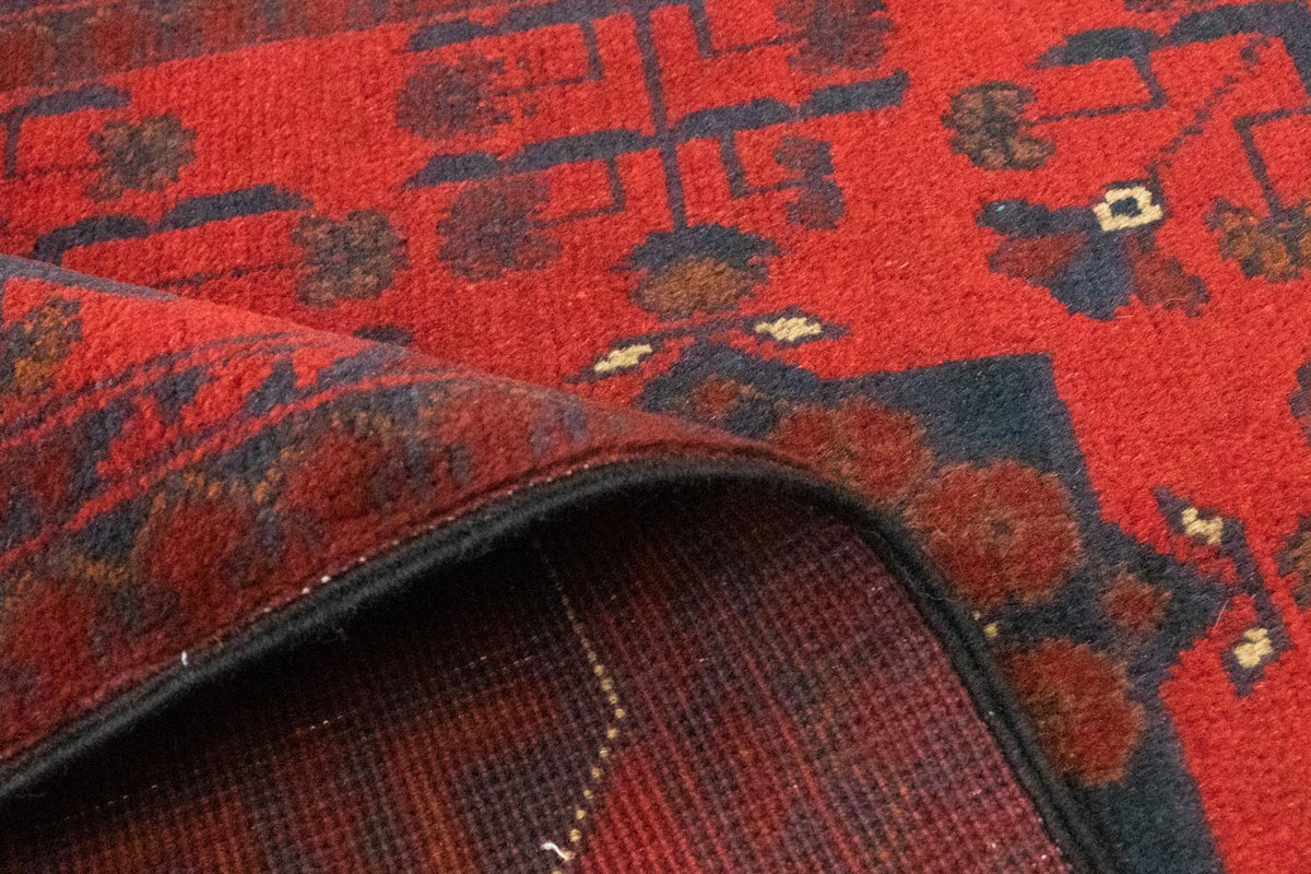 Afghansk tæppe - Kunduz - 147 x 97 cm - rød