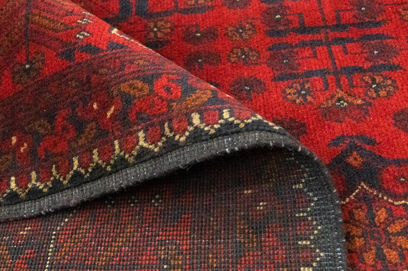 Afghansk tæppe - Kunduz - 206 x 149 cm - rød