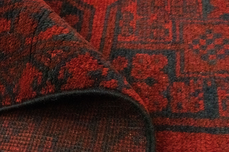 Afghansk tæppe - Filpa - 194 x 152 cm - rød