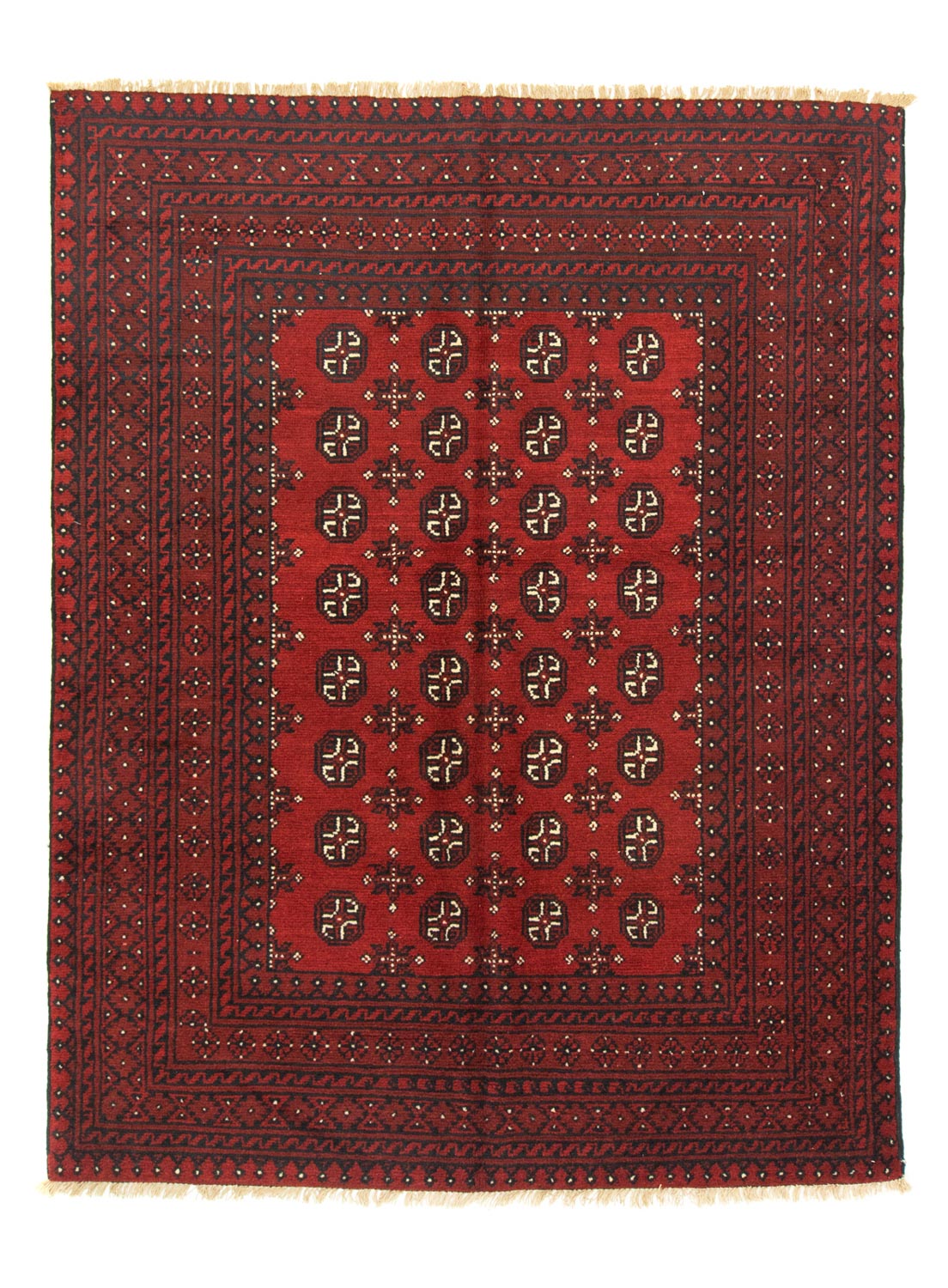 Afghansk tæppe - Filpa - 193 x 149 cm - rød