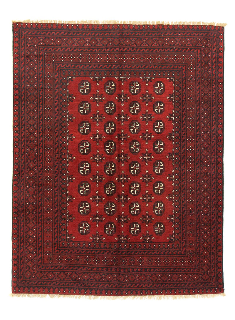 Afghansk tæppe - Filpa - 193 x 149 cm - rød
