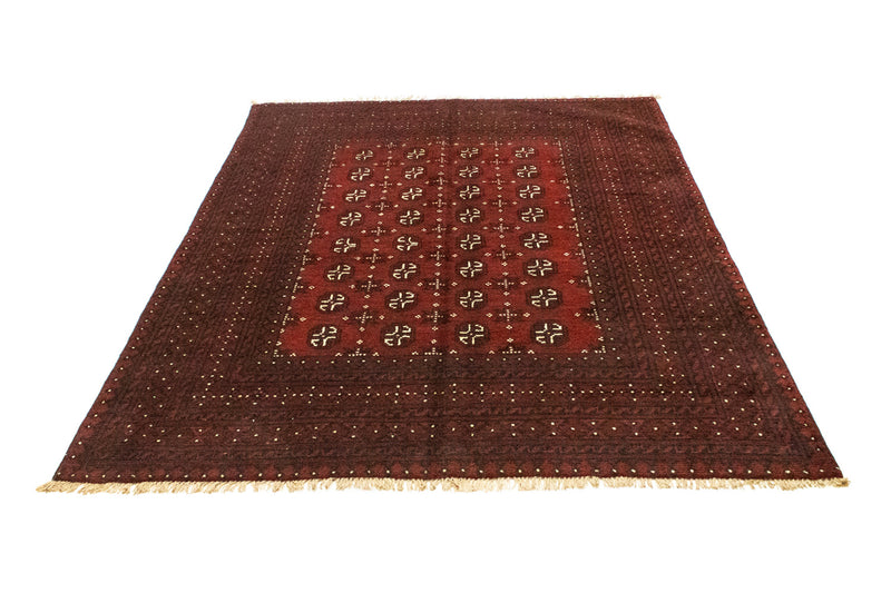 Afghansk tæppe - Filpa - 193 x 149 cm - rød