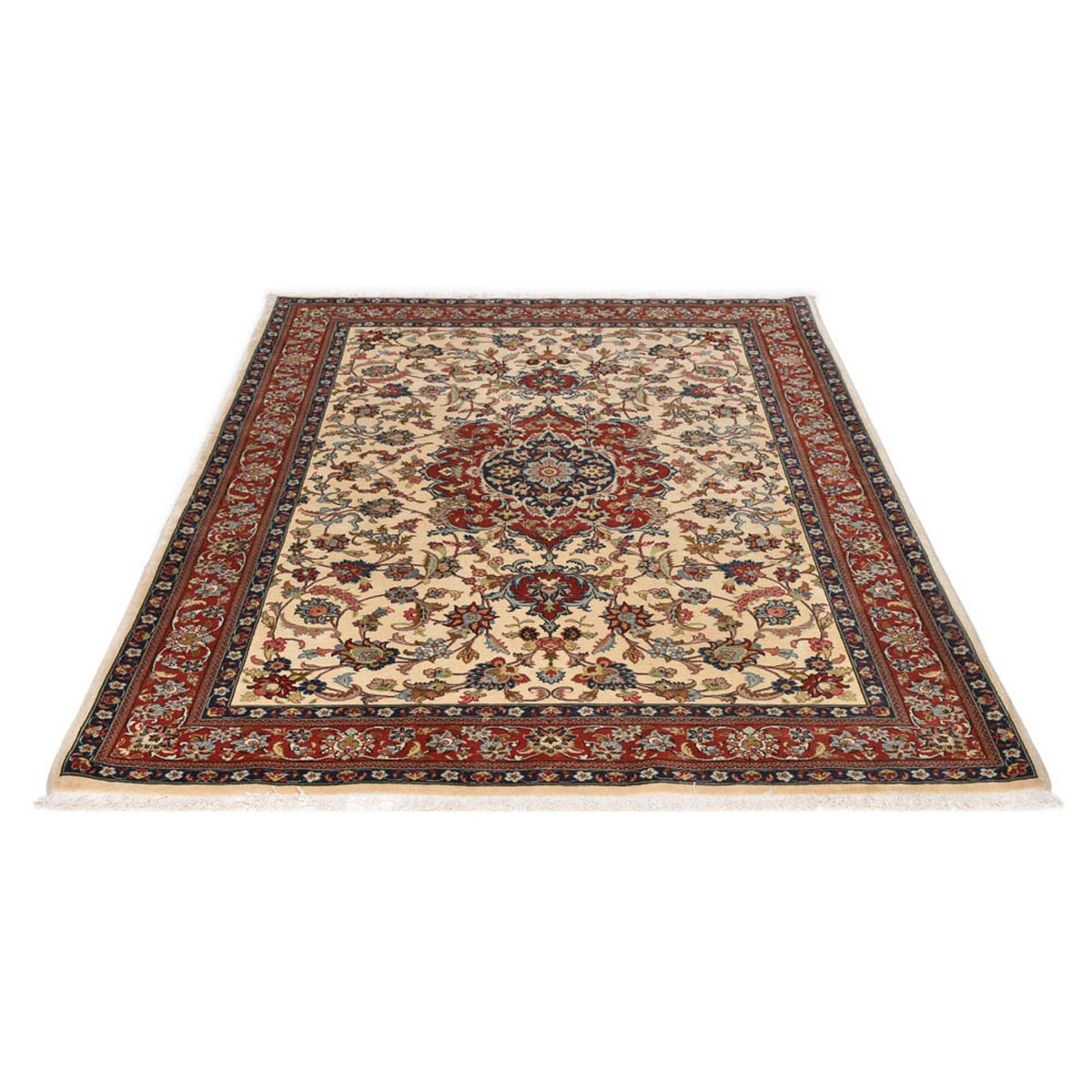 Persisk tæppe - Ghom - Royal - 202 x 131 cm - lys beige