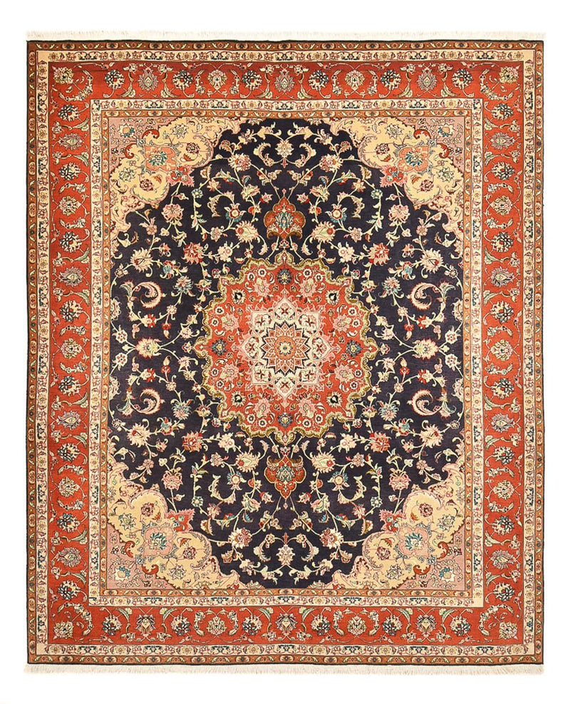 Persisk tæppe - Tabriz - Royal - 255 x 205 cm - mørkeblå