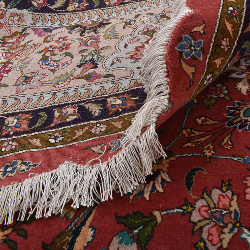 Persisk tæppe - Tabriz - Premium rundt  - 300 x 300 cm - rød