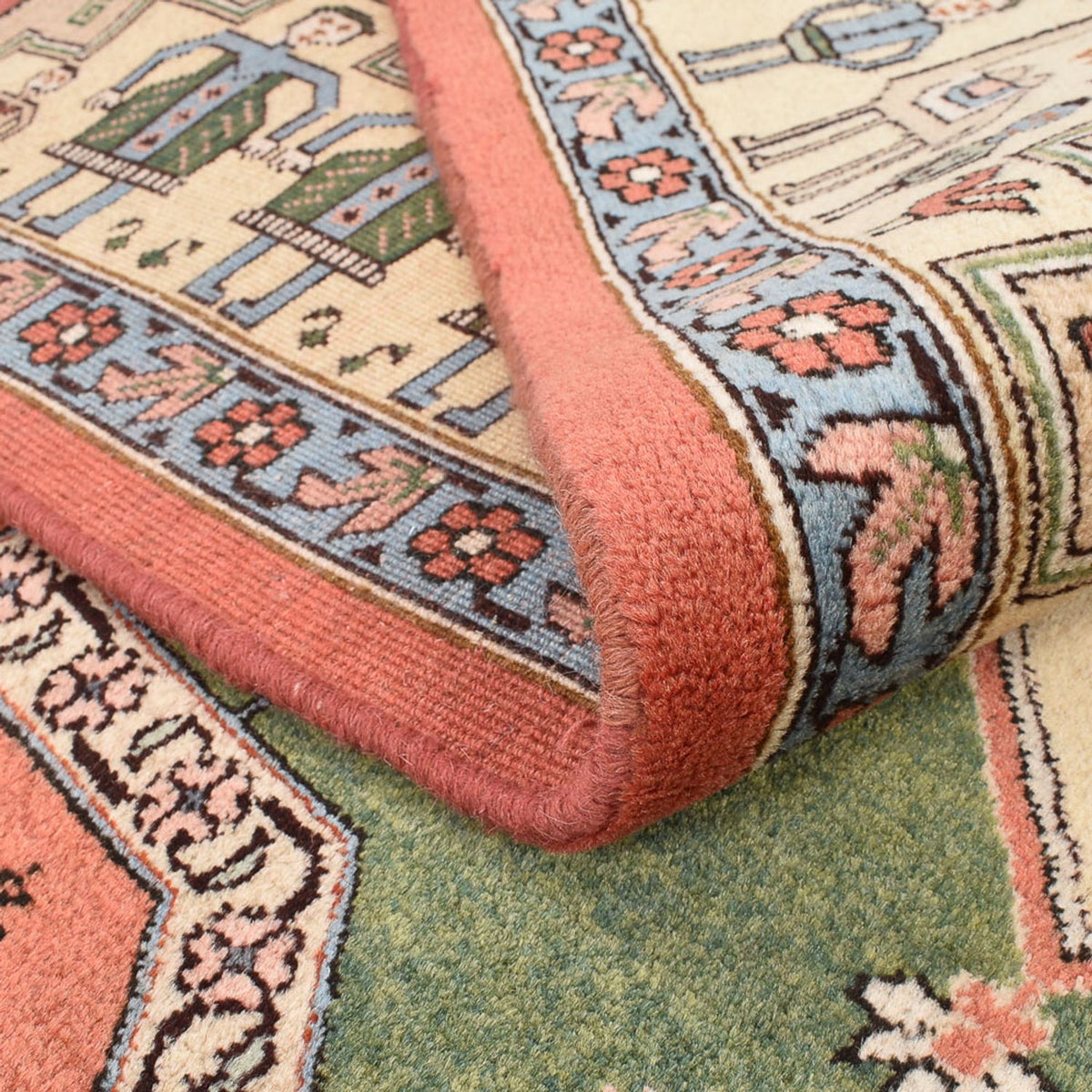 Persisk tæppe - Nomadisk firkantet  - 208 x 198 cm - grøn