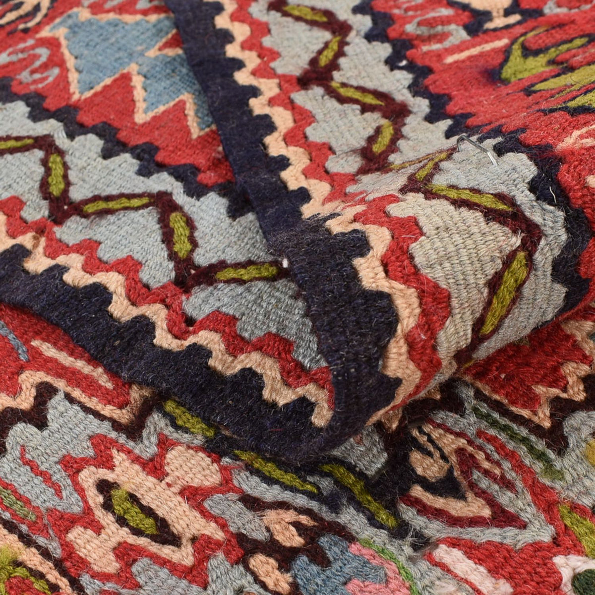 Kelim-tæppe - orientalsk - 254 x 150 cm - terrakotta