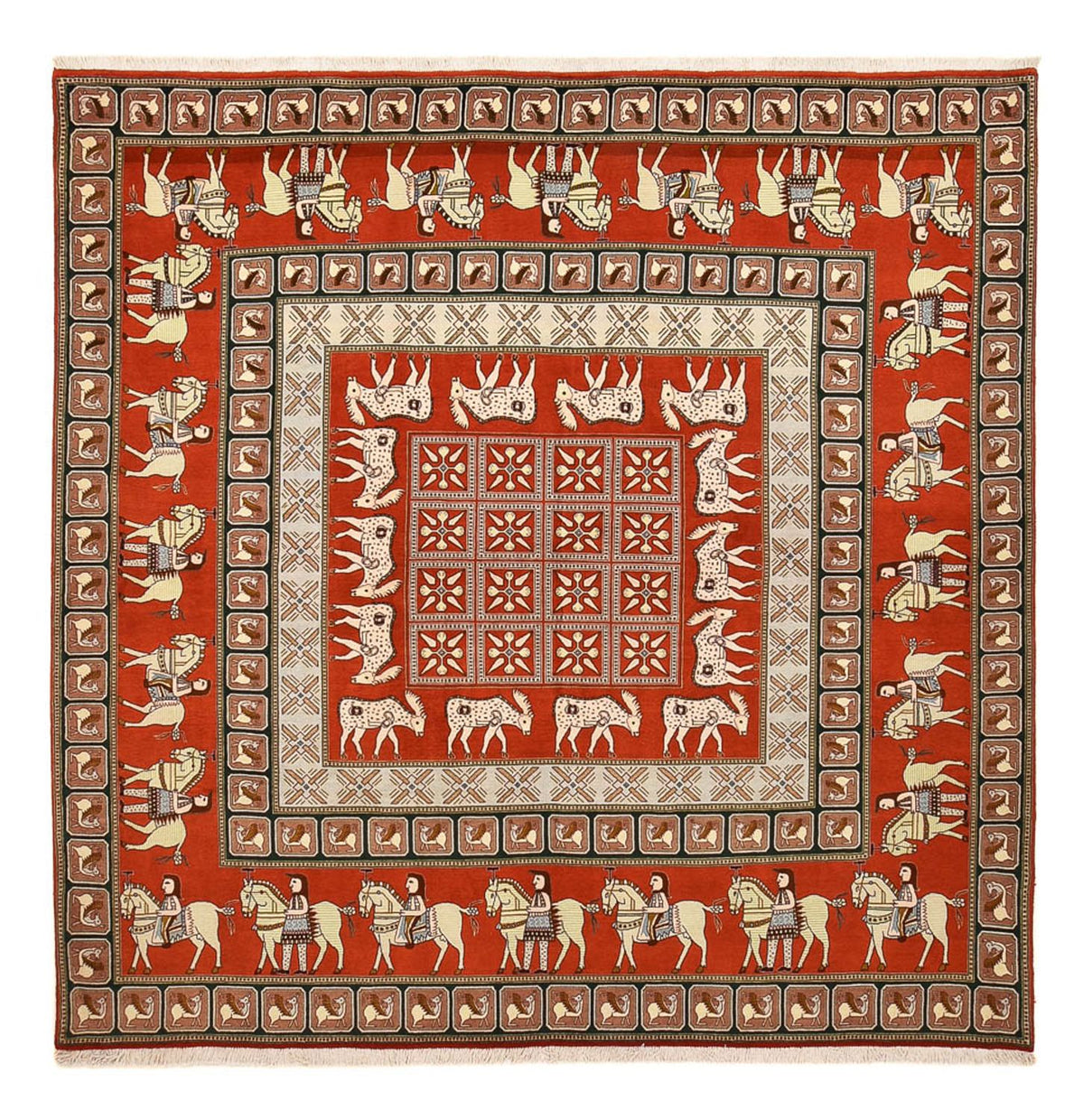 Persisk tæppe - Tabriz - Royal firkantet  - 255 x 245 cm - flerfarvet