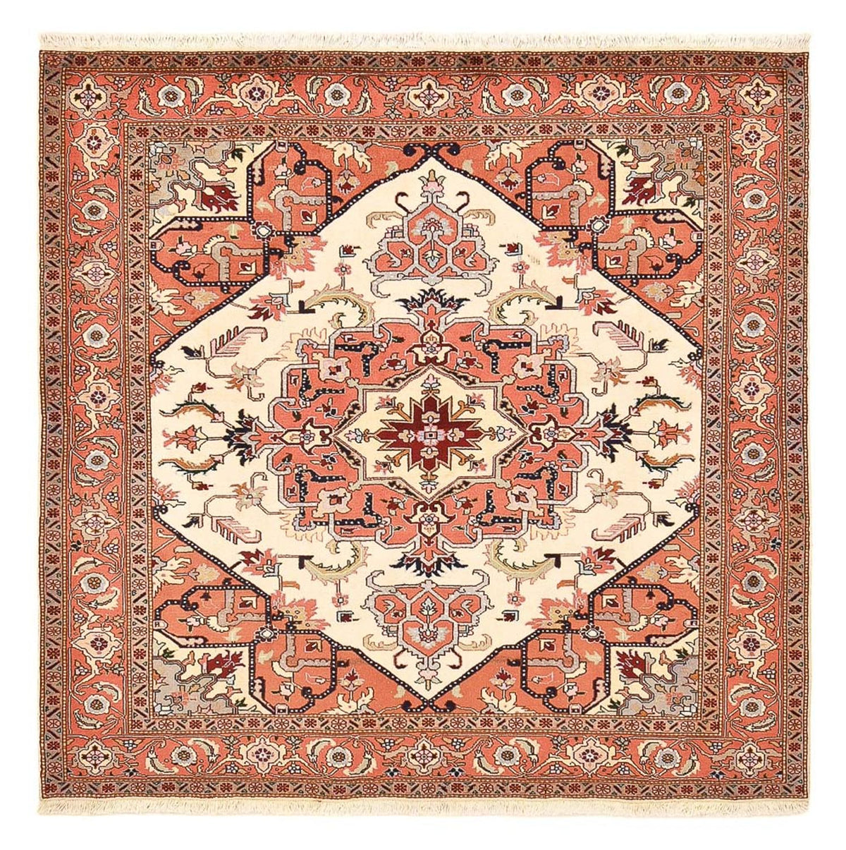 Persisk tæppe - Tabriz - Royal firkantet  - 205 x 200 cm - creme
