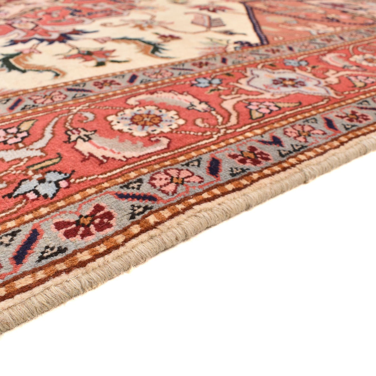 Persisk tæppe - Tabriz - Royal firkantet - 216 x 195 cm - creme