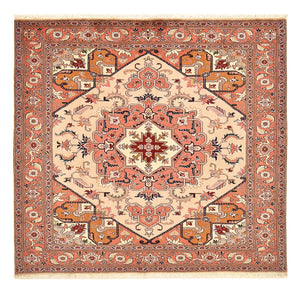 Persisk tæppe - Nomadisk firkantet  - 200 x 197 cm - lys beige
