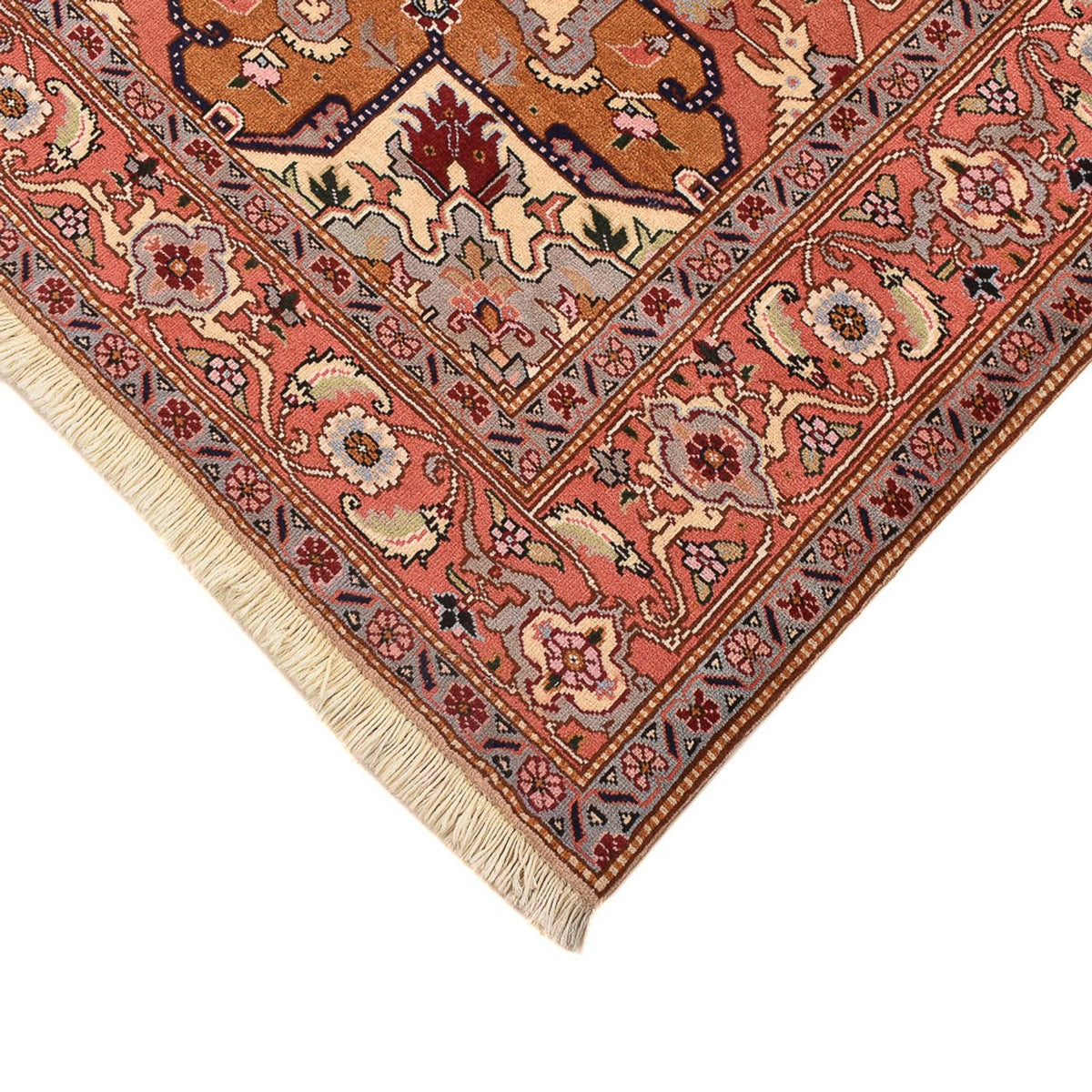 Persisk tæppe - Nomadisk firkantet - 200 x 197 cm - lys beige
