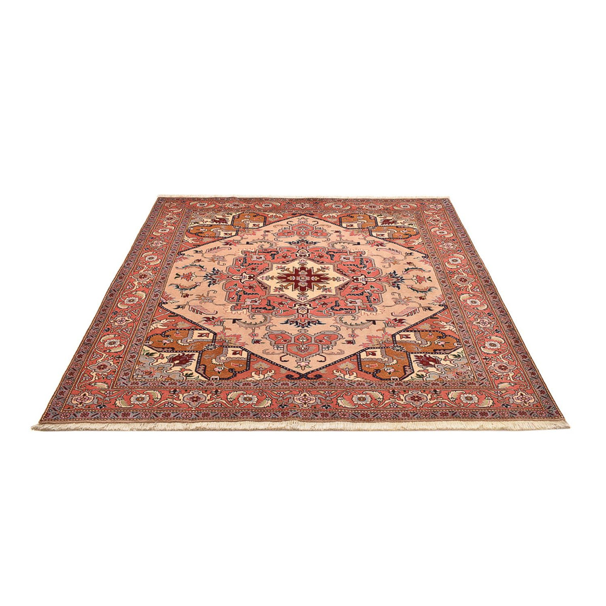 Persisk tæppe - Nomadisk firkantet - 200 x 197 cm - lys beige