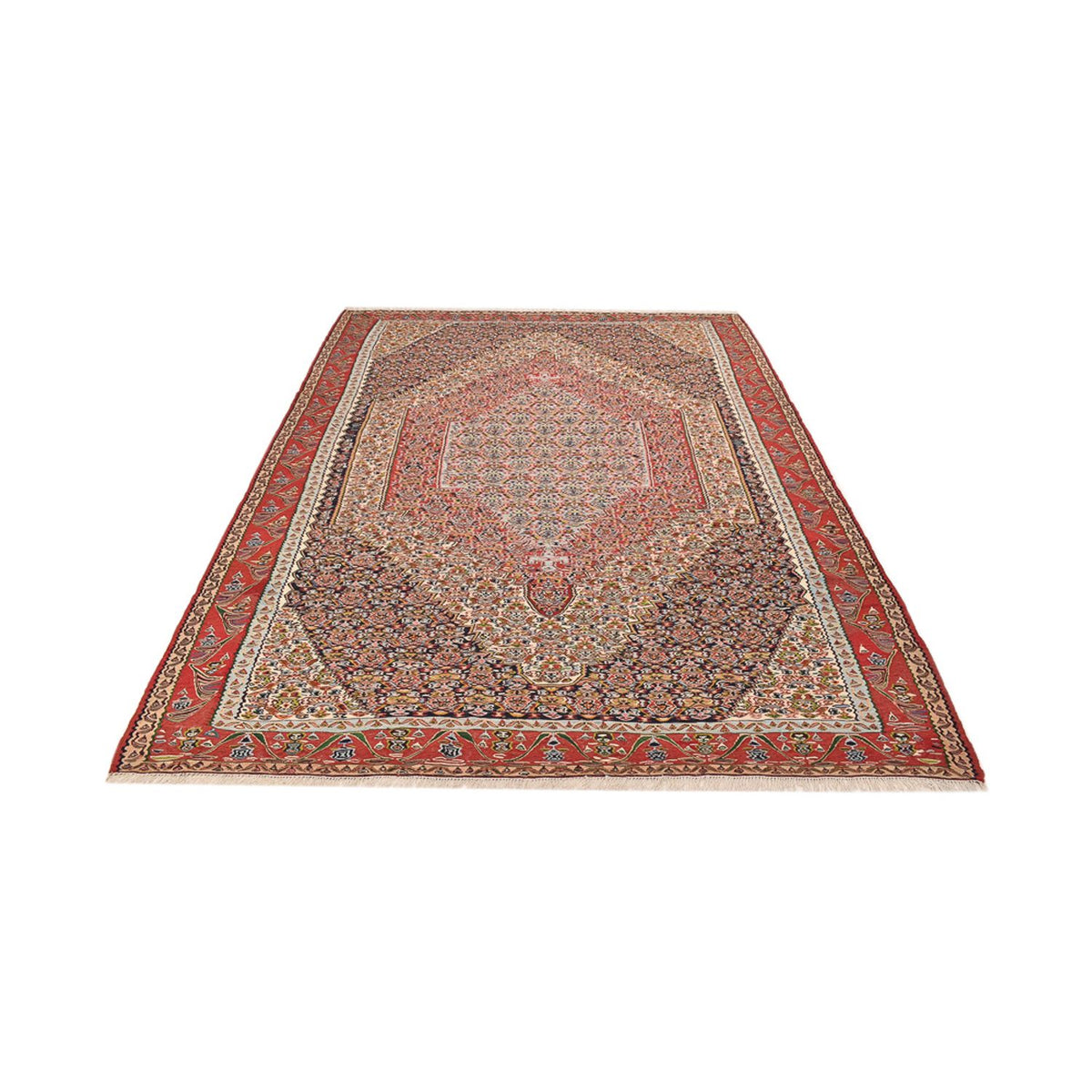 Kelim-tæppe - orientalsk - 287 x 203 cm - terrakotta