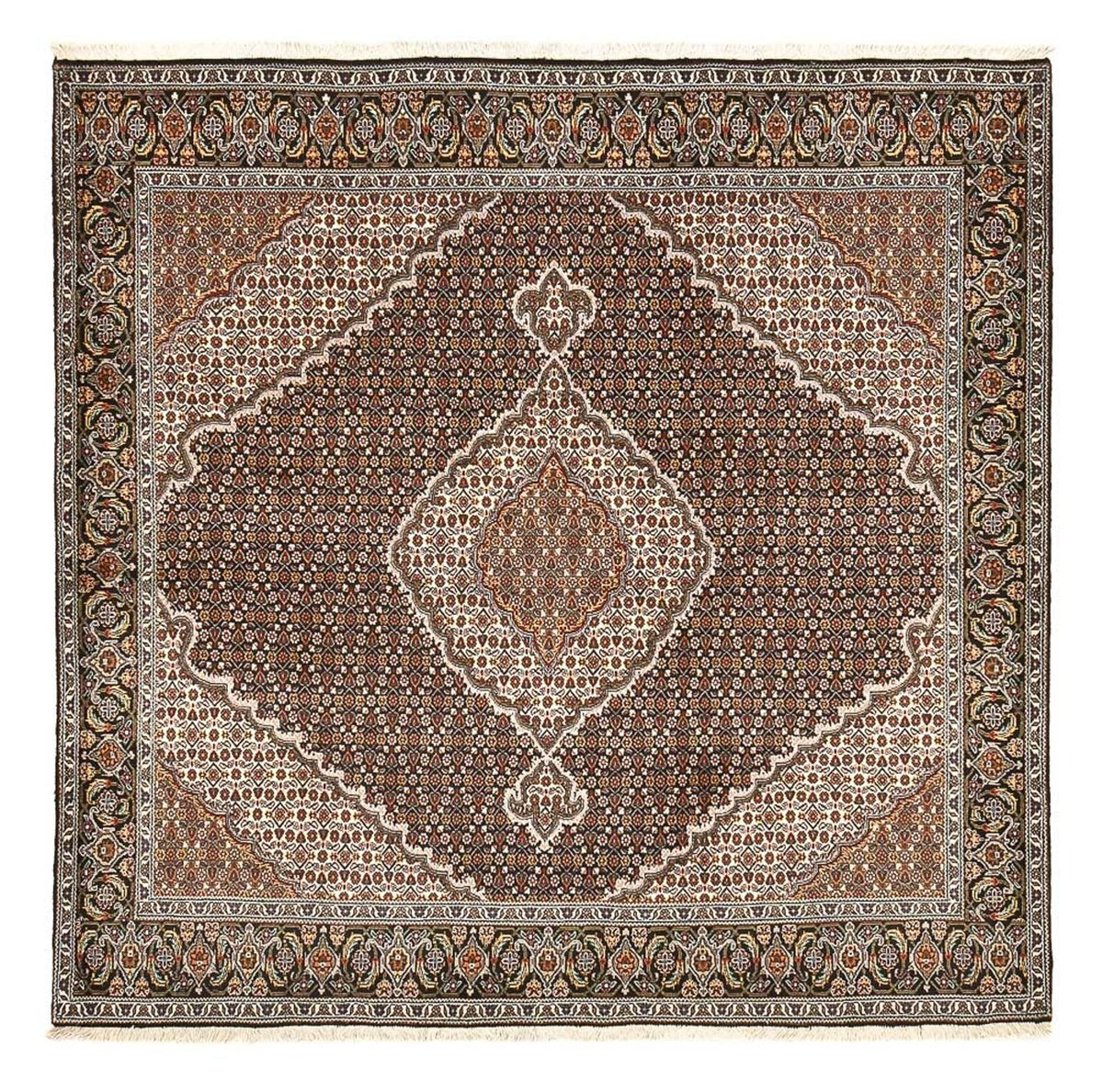 Persisk tæppe - Tabriz - Royal firkantet  - 207 x 205 cm - brun