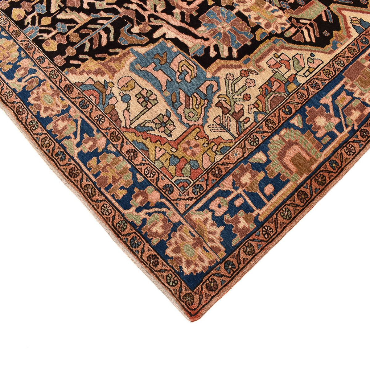 Persisk tæppe - Nomadisk firkantet  - 206 x 203 cm - flerfarvet