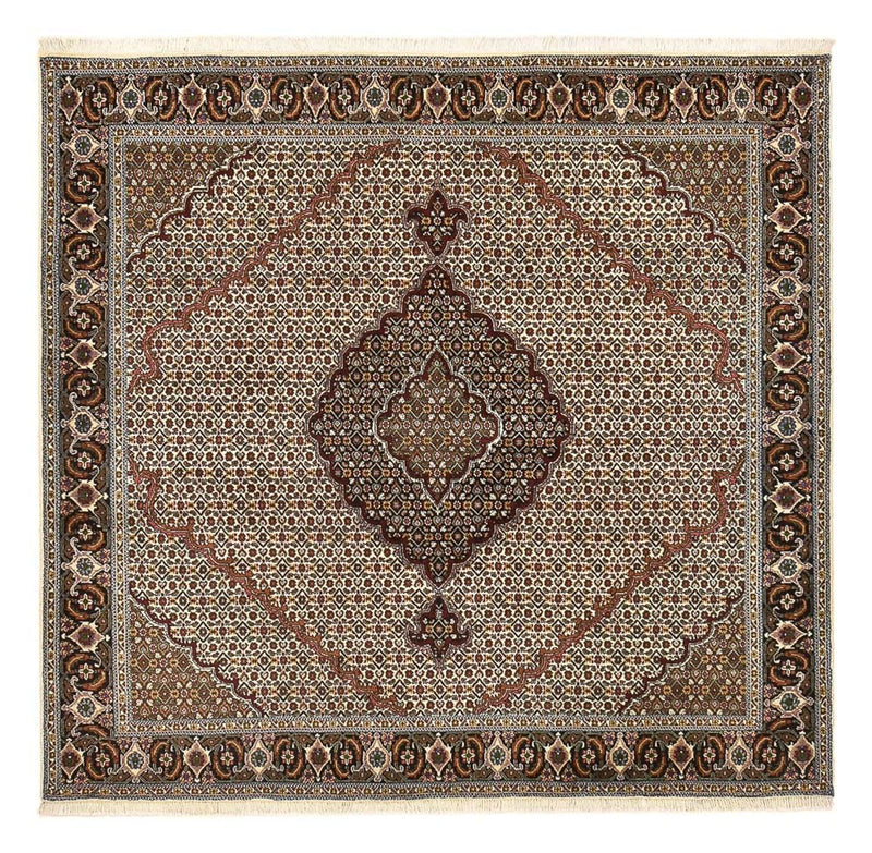 Persisk tæppe - Tabriz - Royal firkantet  - 200 x 200 cm - brun
