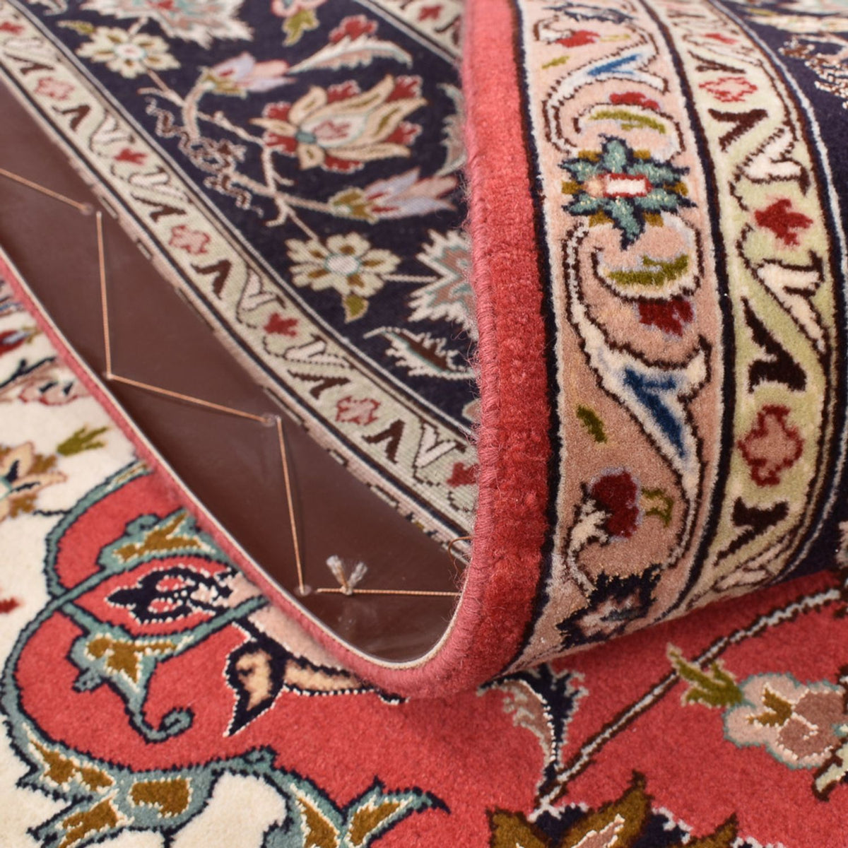 Persisk tæppe - Tabriz - Royal firkantet - 204 x 200 cm - rød