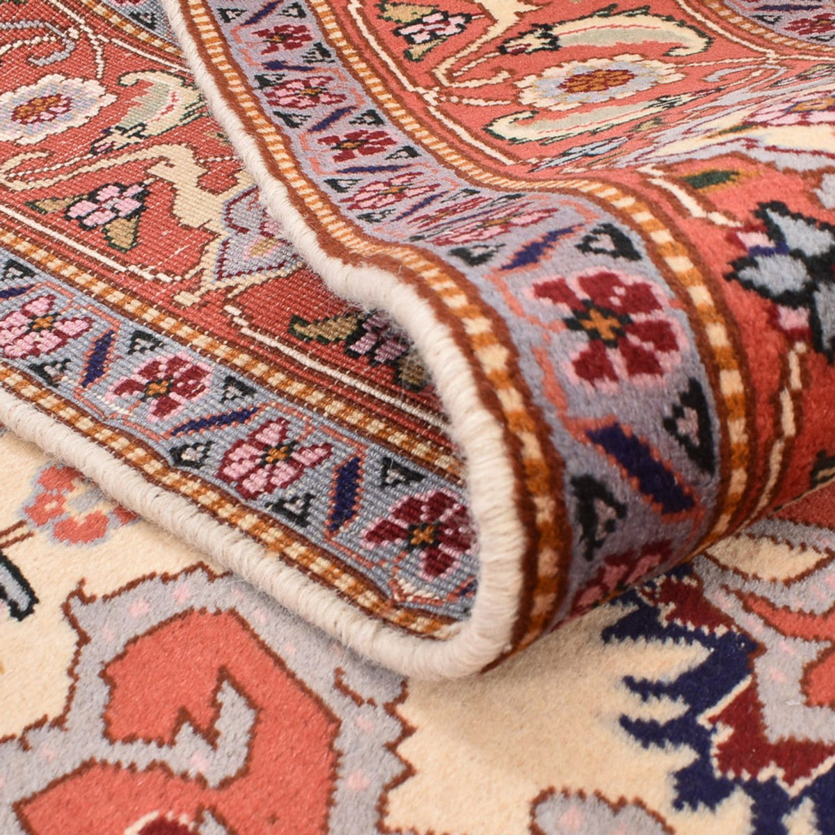 Persisk tæppe - Nomadisk firkantet - 218 x 200 cm - creme