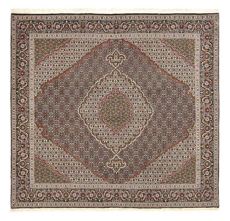 Persisk tæppe - Tabriz - Royal firkantet  - 200 x 197 cm - brun