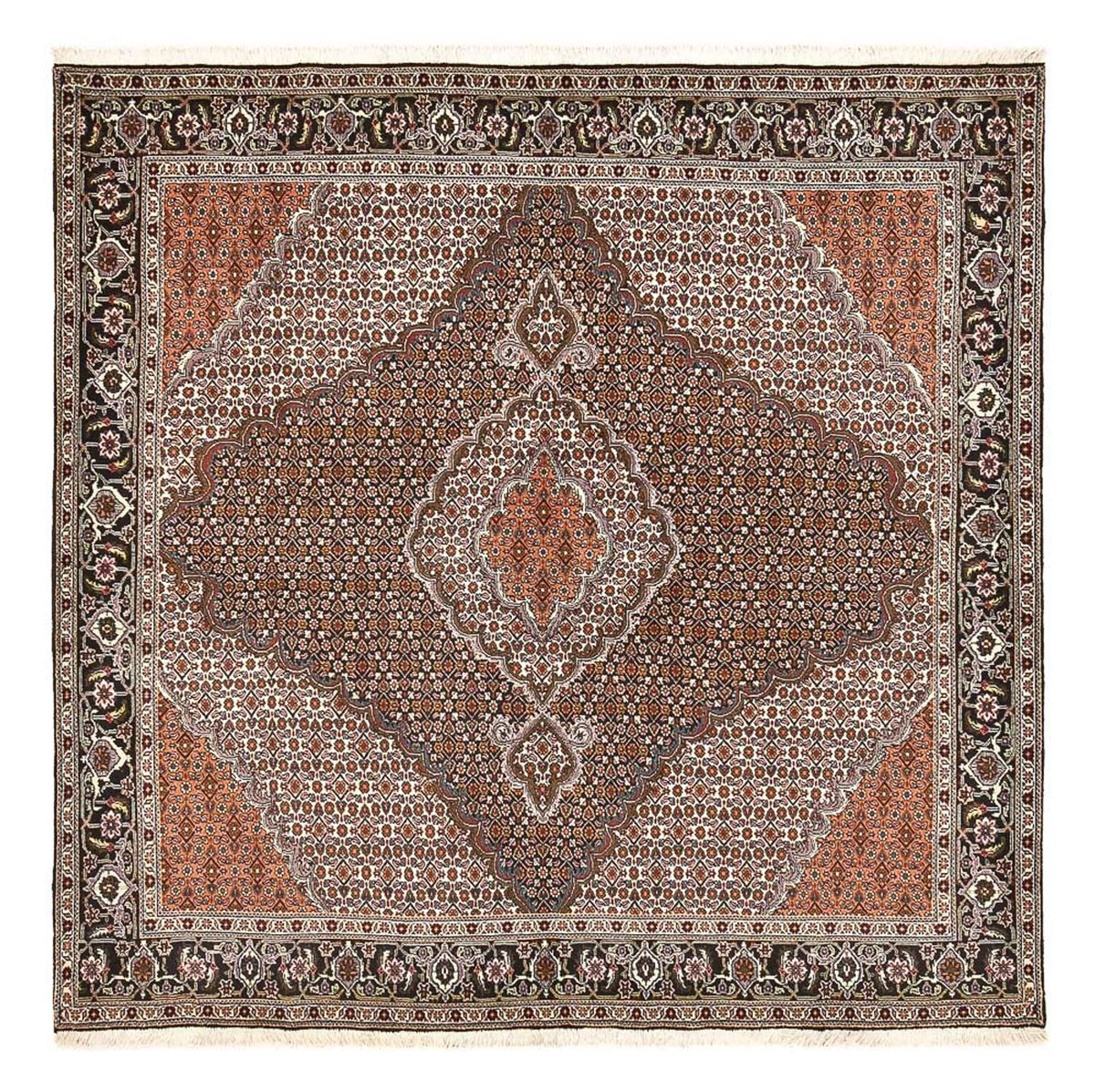 Persisk tæppe - Tabriz - Royal firkantet  - 206 x 200 cm - brun