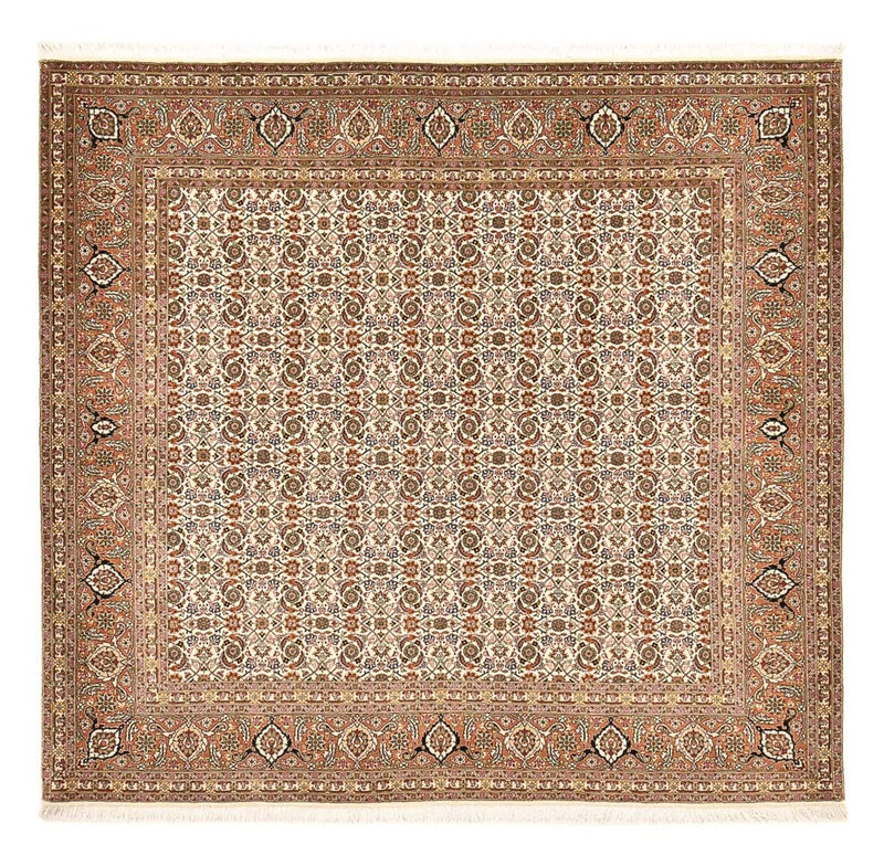 Persisk tæppe - Tabriz - Royal firkantet  - 201 x 197 cm - mørk beige