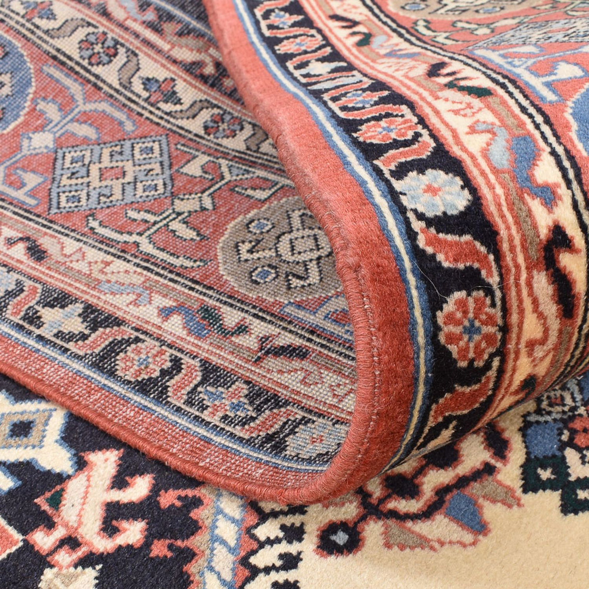 Persisk tæppe - Nomadisk - 249 x 197 cm - mørkeblå