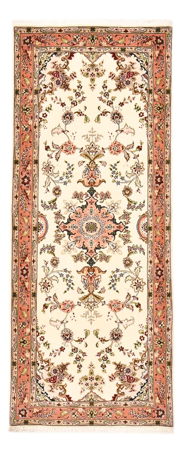 Løber Persisk tæppe - Tabriz - Royal - 203 x 81 cm - creme