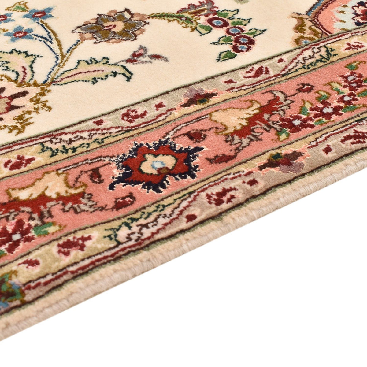 Løber Persisk tæppe - Tabriz - Royal - 203 x 81 cm - creme