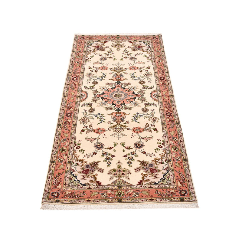 Løber Persisk tæppe - Tabriz - Royal - 203 x 81 cm - creme