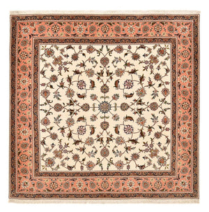 Persisk tæppe - Tabriz - Royal firkantet  - 210 x 204 cm - lys beige