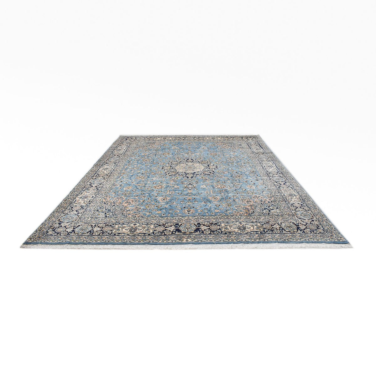 Persisk tæppe - Royal - 382 x 312 cm - lyseblå