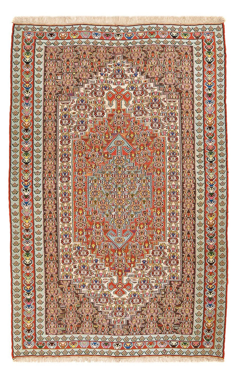 Kelim-tæppe - orientalsk - 258 x 160 cm - lysrød