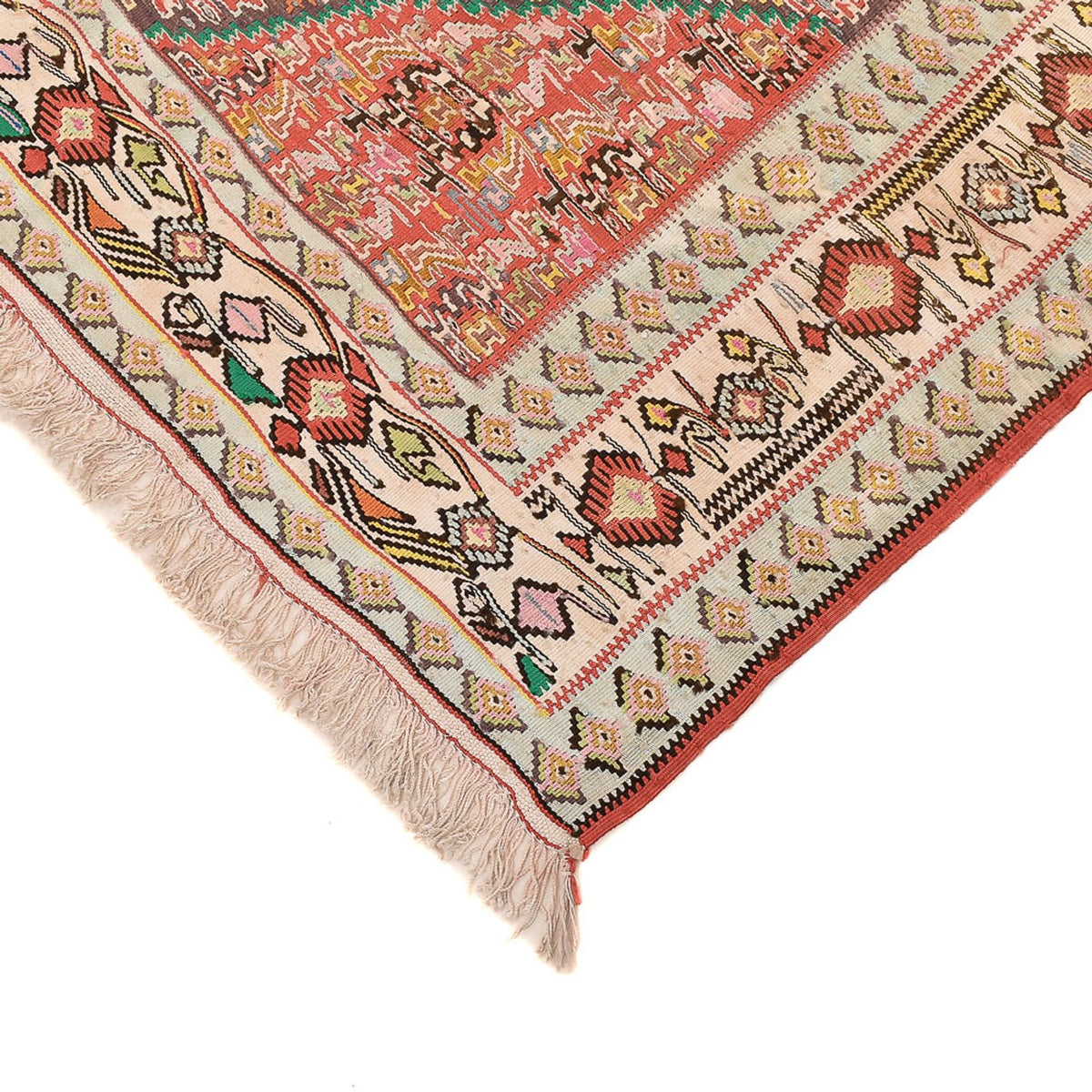 Kelim-tæppe - orientalsk - 260 x 160 cm - lysrød